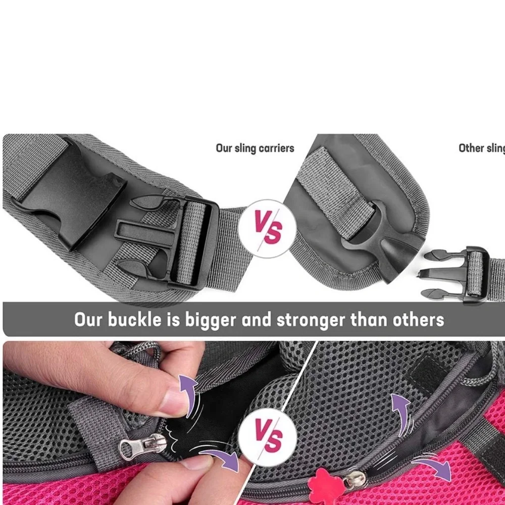 YUDODO Pet Dog Sling Carrier Breathable Mesh Travel Safe Sling Bag Carrier